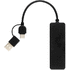 RCS USB hub tuplaliitännällä kierrätetystä muovista, musta lisäkuva 1