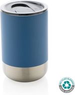 RCS termosmuki kierrätetystä ruostumattomasta teräksestä, sininen liikelahja logopainatuksella