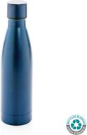 RCS vakuumipullo kierrätetystä ruostumattomasta teräksestä, sininen liikelahja logopainatuksella