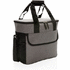 Suuri peruskylmälaukku, harmaa, musta liikelahja logopainatuksella