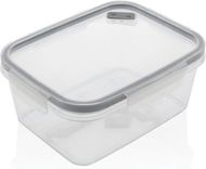 Tritan Renew lounaslaatikko 1.5L Made in EU, harmaa, läpinäkyvä liikelahja logopainatuksella