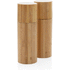 Ukiyo bambuinen suola- ja pippurimyllysetti, ruskea liikelahja logopainatuksella
