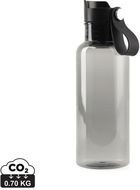 VINGA Balti RCS kierrätetty PET-pullo 600 ml, musta liikelahja logopainatuksella