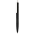 X3 Smooth Touch kynä, valkoinen, musta liikelahja logopainatuksella
