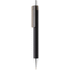X8 metallinhohtoinen kynä, musta liikelahja logopainatuksella