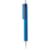 X8 metallinhohtoinen kynä, sininen liikelahja logopainatuksella