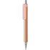 X8 metallinhohtoinen kynä, ruskea liikelahja logopainatuksella