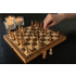 Ylellinen puinen taitettava shakkisetti, ruskea lisäkuva 9