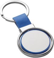 ALBRIGHT. Metallinen avaimenperä, sininen liikelahja logopainatuksella