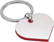 BASSO. Metallinen ja ABS-muovinen avaimenperä, punainen liikelahja logopainatuksella