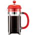 CAFFETTIERA 1L. Kahvinkeitin 1L, punainen liikelahja logopainatuksella