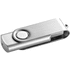 CLAUDIUS 4GB. 4GB USB- muistitikku, hopea liikelahja logopainatuksella