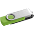 CLAUDIUS 4GB. 4GB USB- muistitikku, vaaleanvihreä liikelahja logopainatuksella