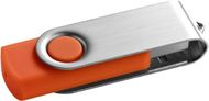 CLAUDIUS 8GB. 8GB USB- muistitikku, oranssi liikelahja logopainatuksella
