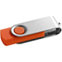 CLAUDIUS 8GB. 8GB USB- muistitikku, oranssi liikelahja logopainatuksella