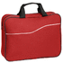 DOHA. Asiakirjalaukku, punainen liikelahja logopainatuksella