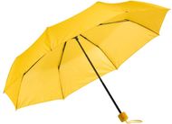 MARIA. Kokoontaittuva sateenvarjo, keltainen liikelahja logopainatuksella