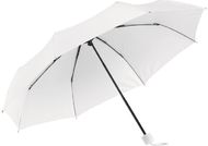 MARIA. Kokoontaittuva sateenvarjo, valkoinen liikelahja logopainatuksella