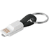 RIEMANN. 2 in 1-USB-kaapeli, musta liikelahja logopainatuksella