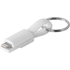 RIEMANN. 2 in 1-USB-kaapeli, valkoinen liikelahja logopainatuksella