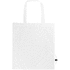 SHOPS. Kokoontaiteltava kassi 190T, valkoinen liikelahja logopainatuksella