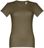 THC ANKARA WOMEN. Naisten t-paita, sotilaallinen-vihreä liikelahja logopainatuksella