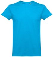 THC ANKARA. Miesten t-paita, aqua-blue liikelahja logopainatuksella