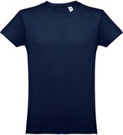 THC LUANDA. Miesten t-paita, sininen liikelahja logopainatuksella