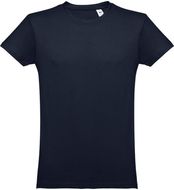 THC LUANDA. Miesten t-paita, tummansininen liikelahja logopainatuksella