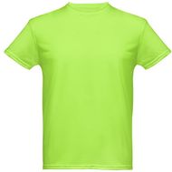 THC NICOSIA. Miesten urheilu-t-paita, neon-vihreä liikelahja logopainatuksella