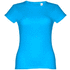 THC SOFIA. Naisten t-paita, aqua-blue liikelahja logopainatuksella