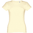 THC SOFIA. Naisten t-paita, pastelli-keltainen liikelahja logopainatuksella