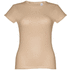 THC SOFIA. Naisten t-paita, vaaleanruskea liikelahja logopainatuksella
