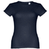 THC SOFIA. Naisten vyöllä varustettu puuvillainen T-paita, tummansininen liikelahja logopainatuksella