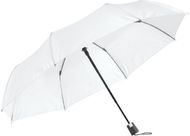TOMAS. Kokoontaittuva sateenvarjo, valkoinen liikelahja logopainatuksella
