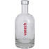 juomapullo, läpinäkyvä, hopea liikelahja logopainatuksella