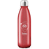 juomapullo, punainen liikelahja logopainatuksella