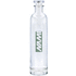 pullo, läpinäkyvä, hopea liikelahja logopainatuksella
