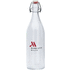 pullo, läpinäkyvä liikelahja logopainatuksella