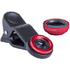 Älypuhelimen objektiivi Drian smartphone lens kit, musta, punainen liikelahja logopainatuksella