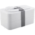 Aamiaiskotelo Fandex antibacterial lunch box, valkoinen, harmaa liikelahja logopainatuksella