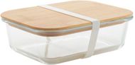 Aamiaiskotelo Vittata glass lunch box, luonnollinen, läpinäkyvä liikelahja logopainatuksella