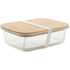 Aamiaiskotelo Vittata glass lunch box, luonnollinen, läpinäkyvä liikelahja logopainatuksella