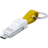 Adapteri Hedul keyring USB charger cable, valkoinen, keltainen lisäkuva 1