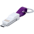 Adapteri Hedul keyring USB charger cable, valkoinen, violetti lisäkuva 1