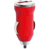 Adapteri Hikal USB car charger, hopea, punainen liikelahja logopainatuksella