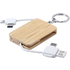Adapteri Rusell keyring USB charger cable, valkoinen liikelahja logopainatuksella