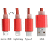 Adapteri Scolt USB charger cable, punainen lisäkuva 5