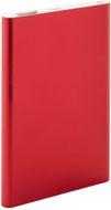 Akku FlatFour USB power bank, punainen liikelahja logopainatuksella