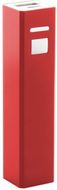 Akku Thazer USB power bank, valkoinen, punainen liikelahja logopainatuksella
